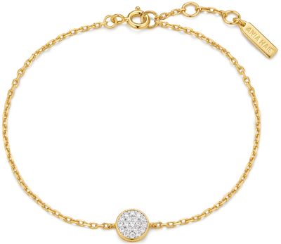GOLD PAVÉ DISC BRACELET