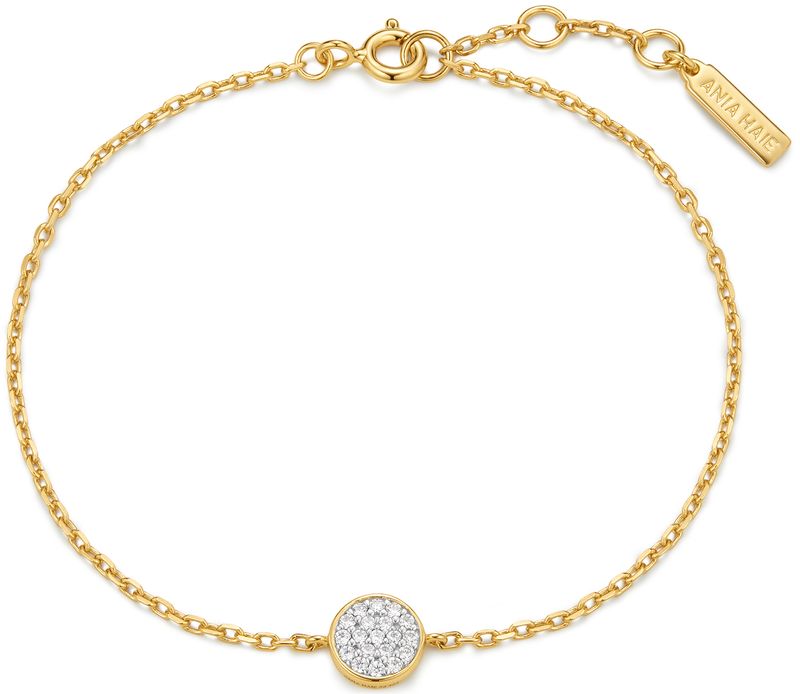 GOLD PAVÉ DISC BRACELET