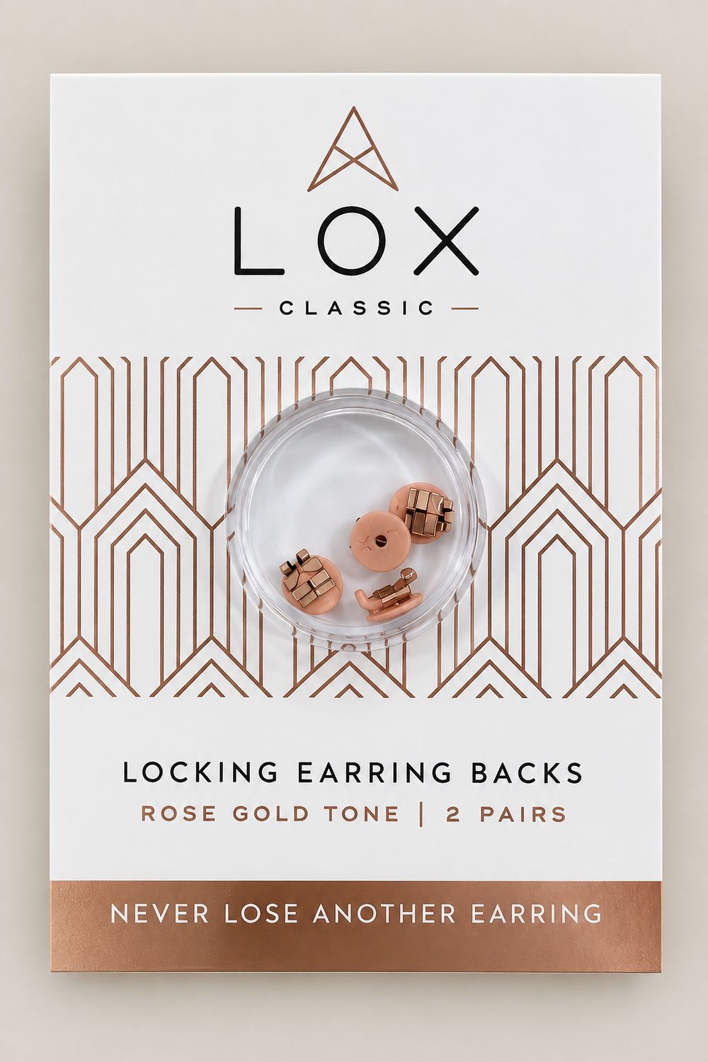 LOX Veiligheidssluiting voor oorbellen, rosékleurig