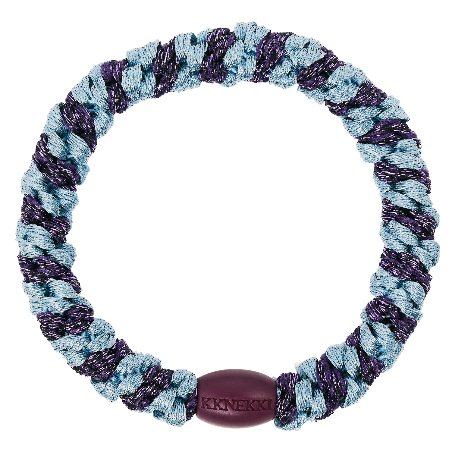 KKNEKKI Seablue dark purple glitter Stripe
