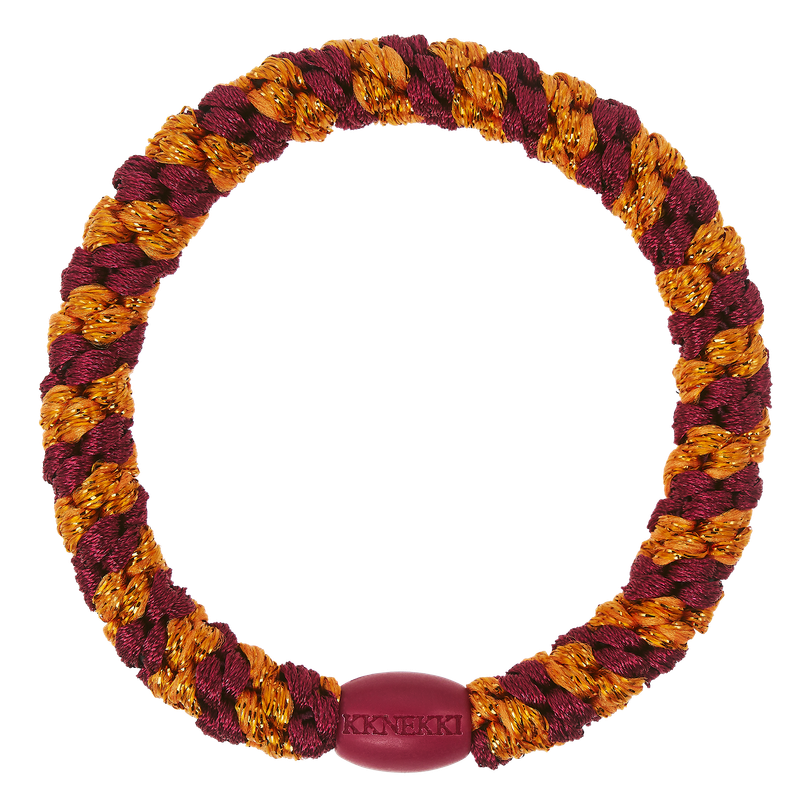 KKNEKKI Bordeaux orange glitter Stripe