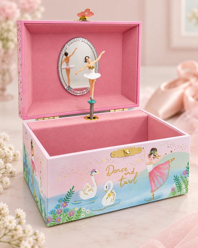 Muziekdoos voor juwelen - Draaiende ballerina-Swan Lake