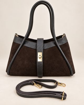 Handtas 'Febe' Dark Choco Suéde