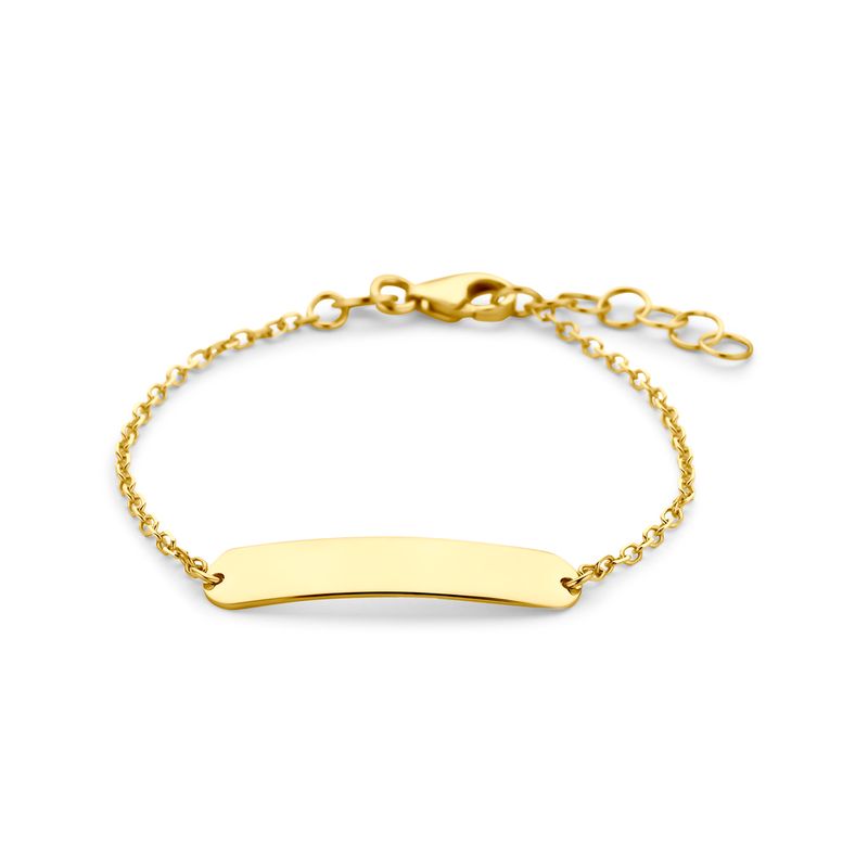 9k graveerarmband plaat 5,0 mm 11+ 2 cm