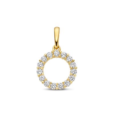 9k hanger open halo rondom bezet met zirkonia, 10mm