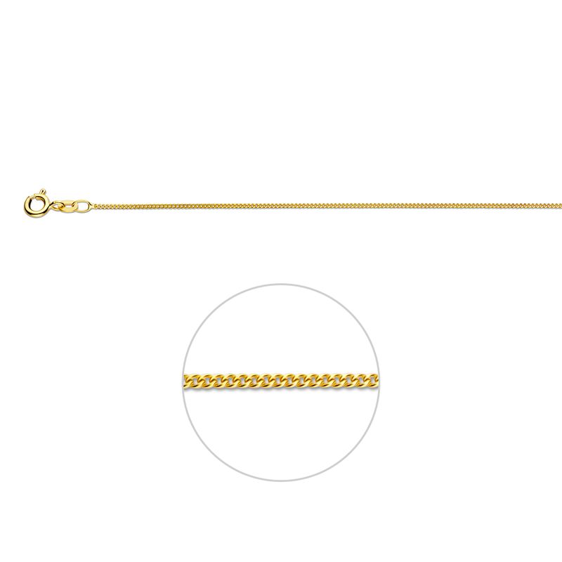 9k gourmette 1,1 mm Lengte 41-43-45cm