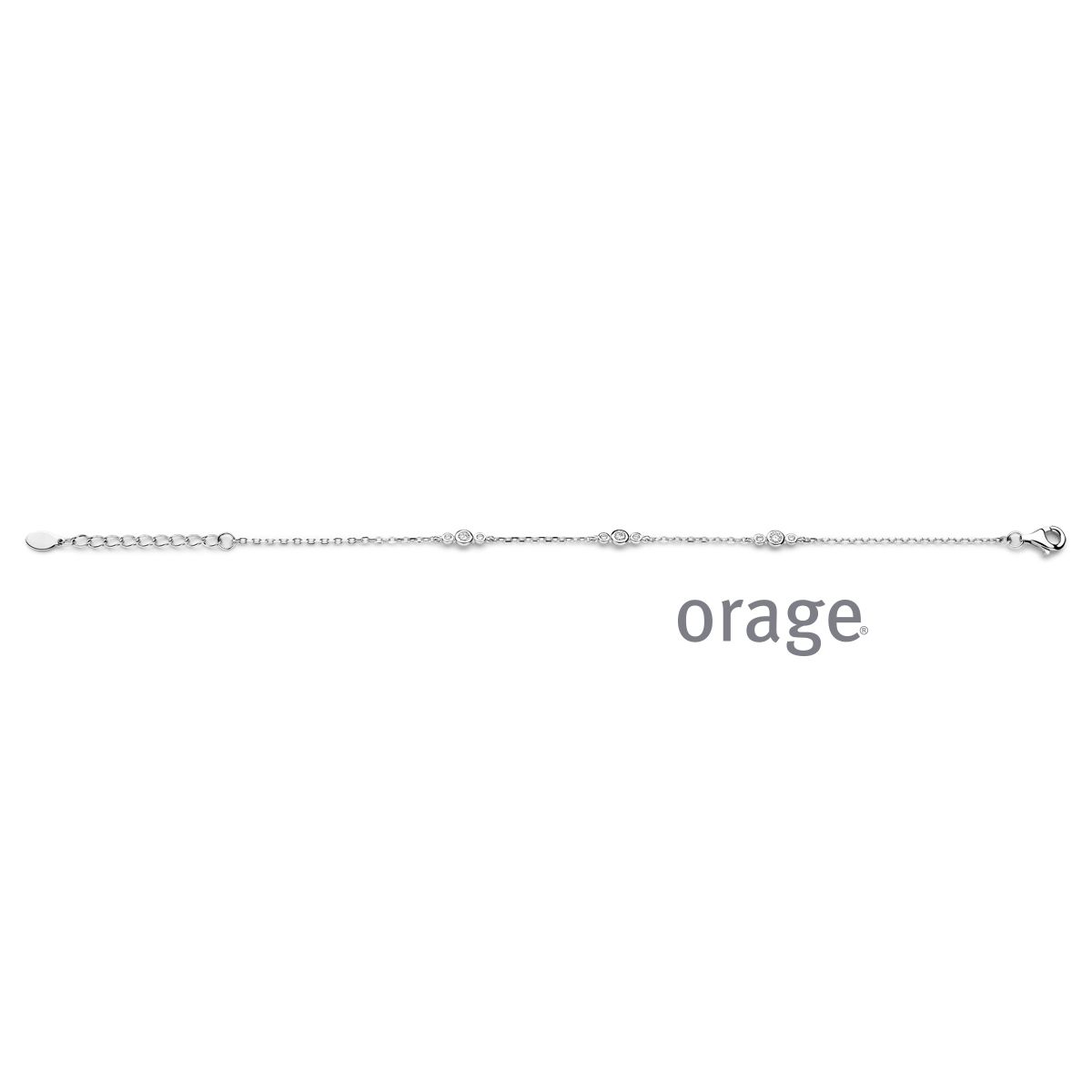 BC001 Armband met trio diamanten 925 rh LGD 0.27ct (V/28)