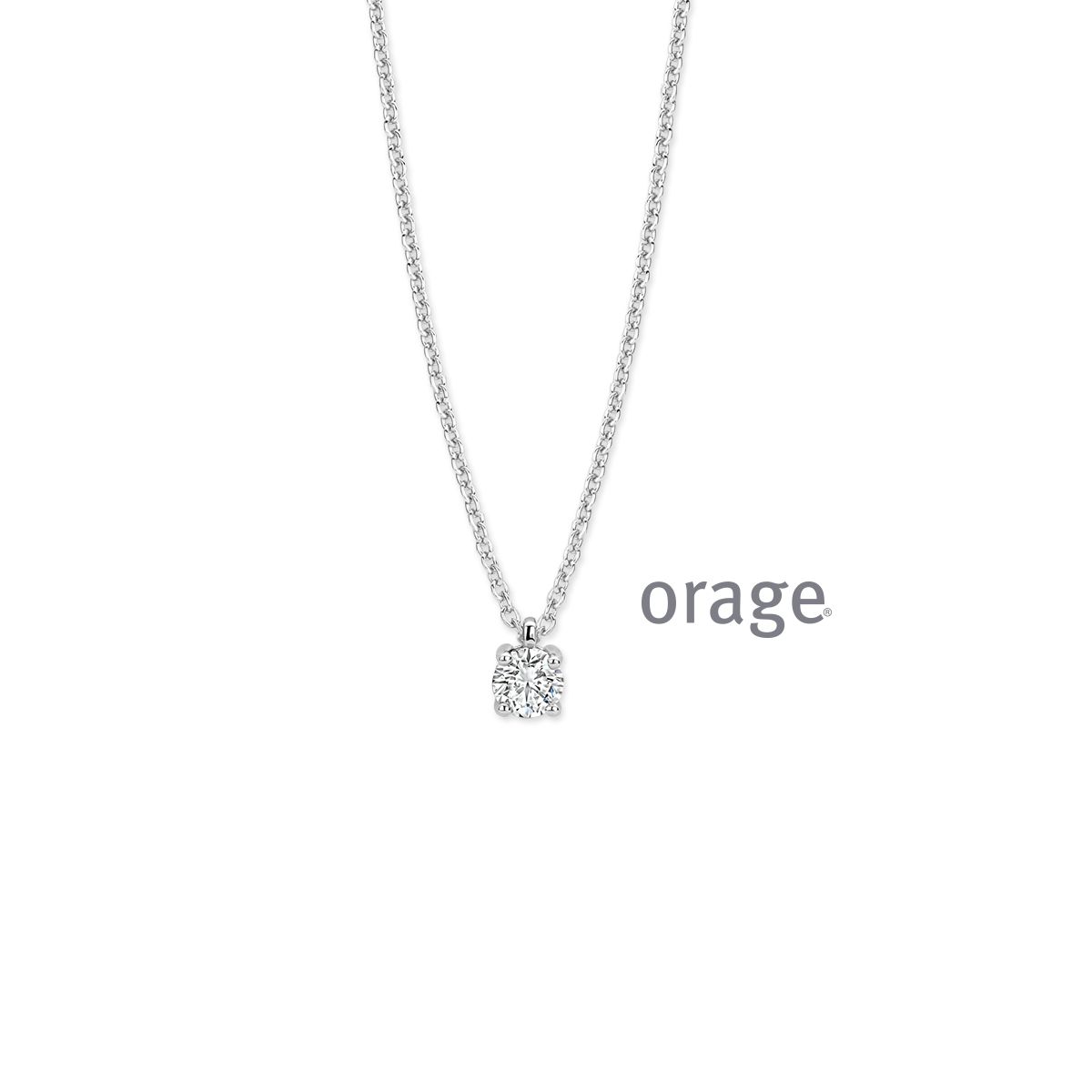 BC005 Ketting solitaire 925 rh LGD 0.35ct (V/14)