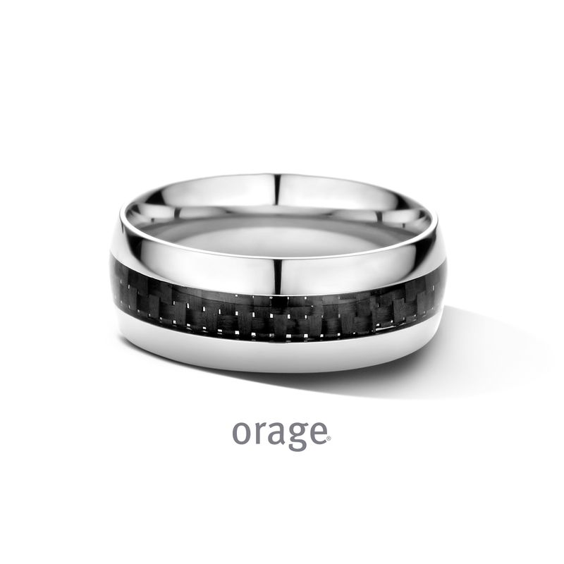 BC105 Ring heren staal zwart