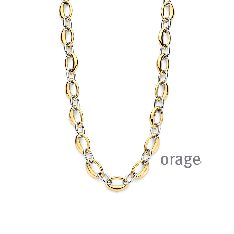 BC114 Schakelketting staal bicolor geel (V/15)