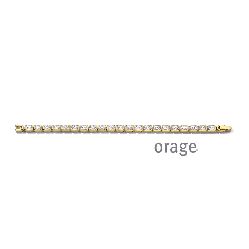 BC134 Armband rivière staal geel (V/28)