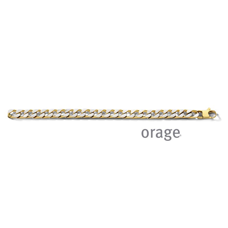 BC110 Armband heren staal bicolor geel (V/28)