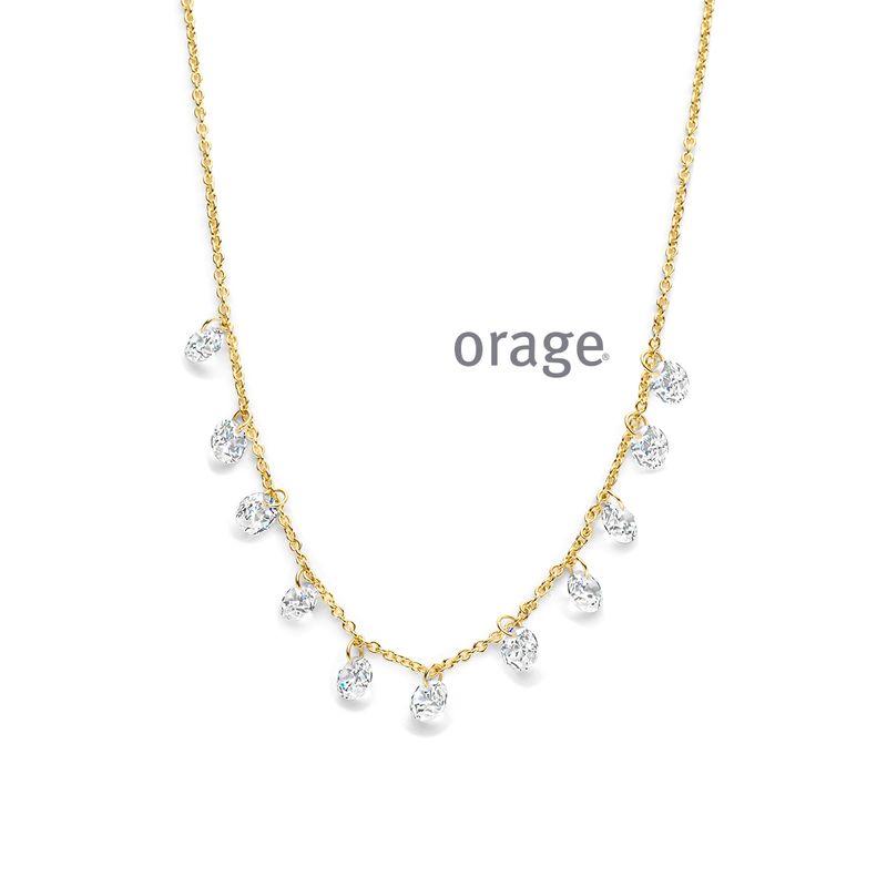 BC141 Ketting verguld geel cz (V/14)