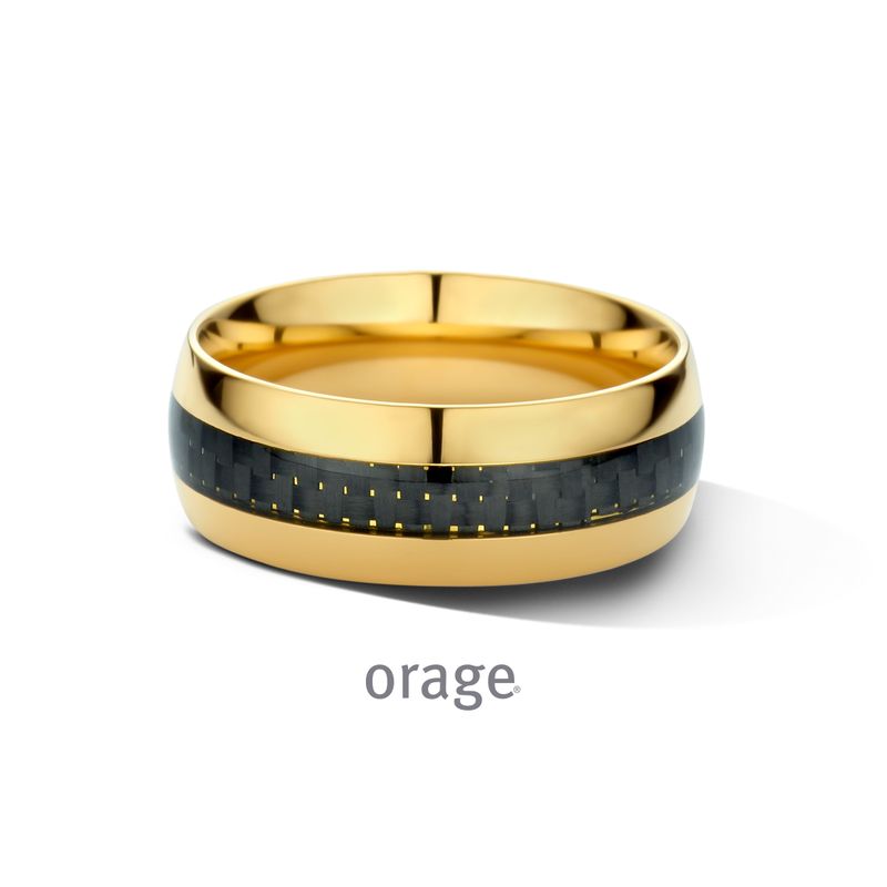 BC106 Ring heren staal verguld geel