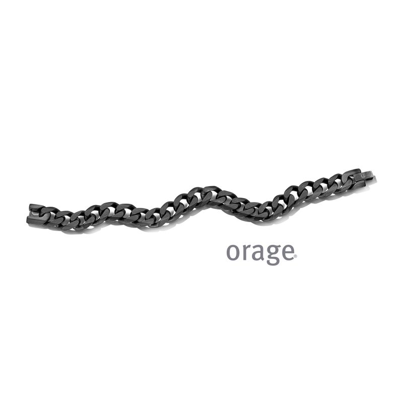 BC109 Armband heren staal zwart (V/28)