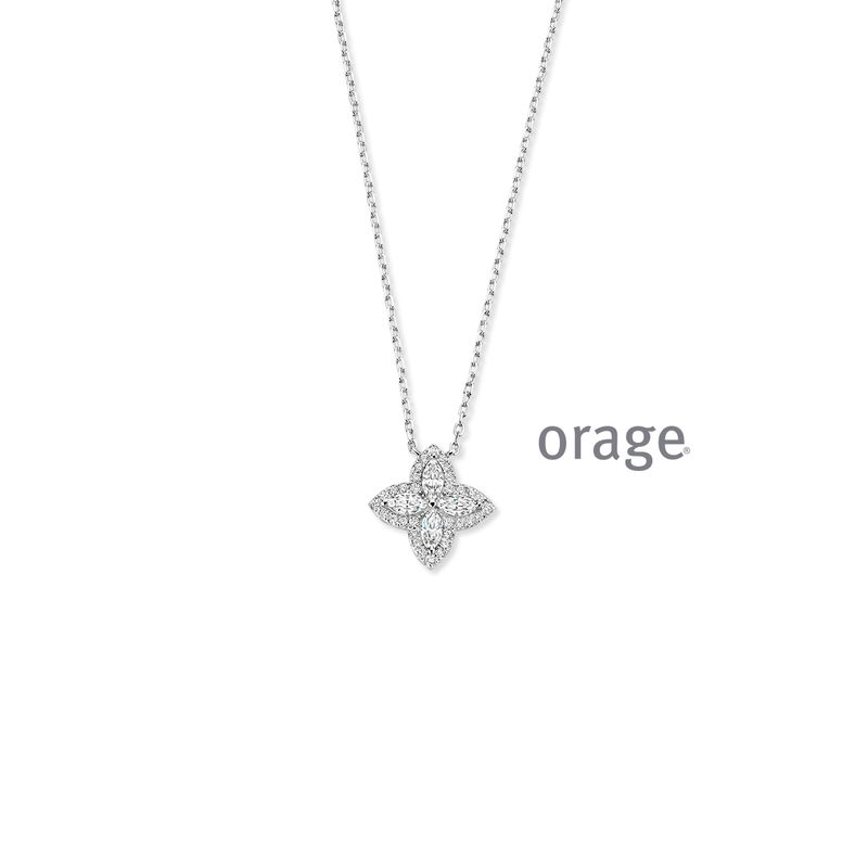 BC164 Ketting bloem 925 rh cz (V/14)