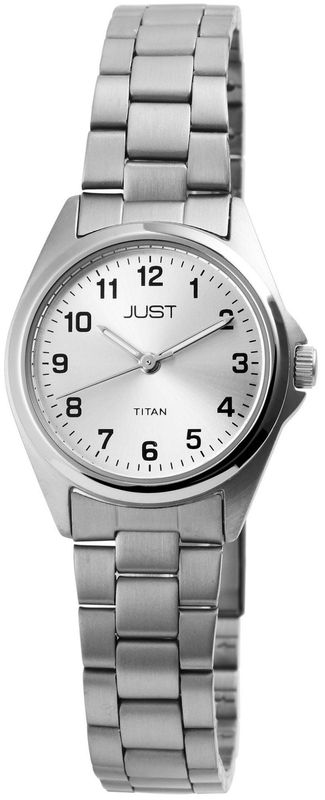 Dames horloge titanium met zilverkleur wijzerplaat van 27mm