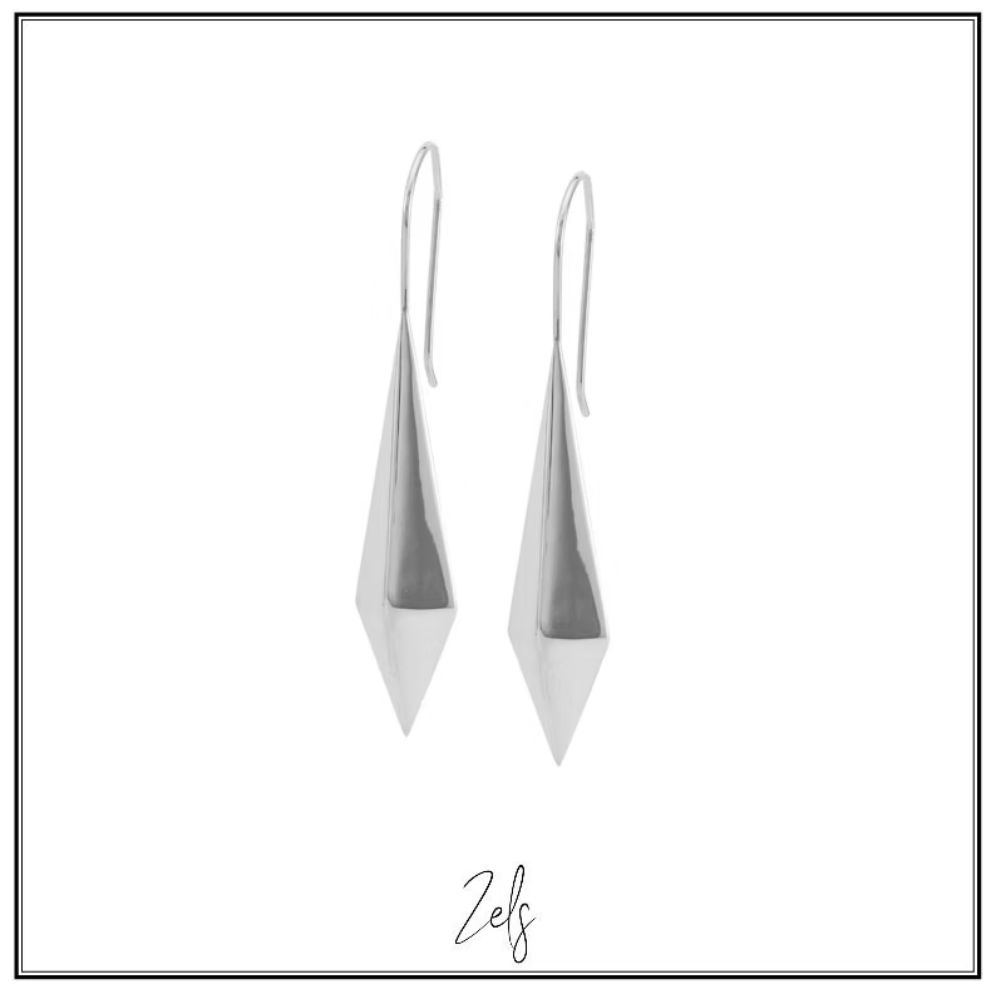 Lange oorhangers in elegante geometrische druppelvorm