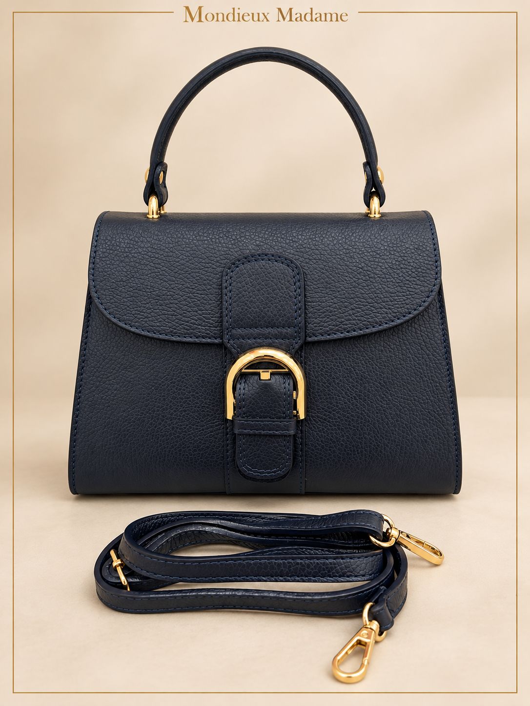 Handtas ' Deley Suede Marine'