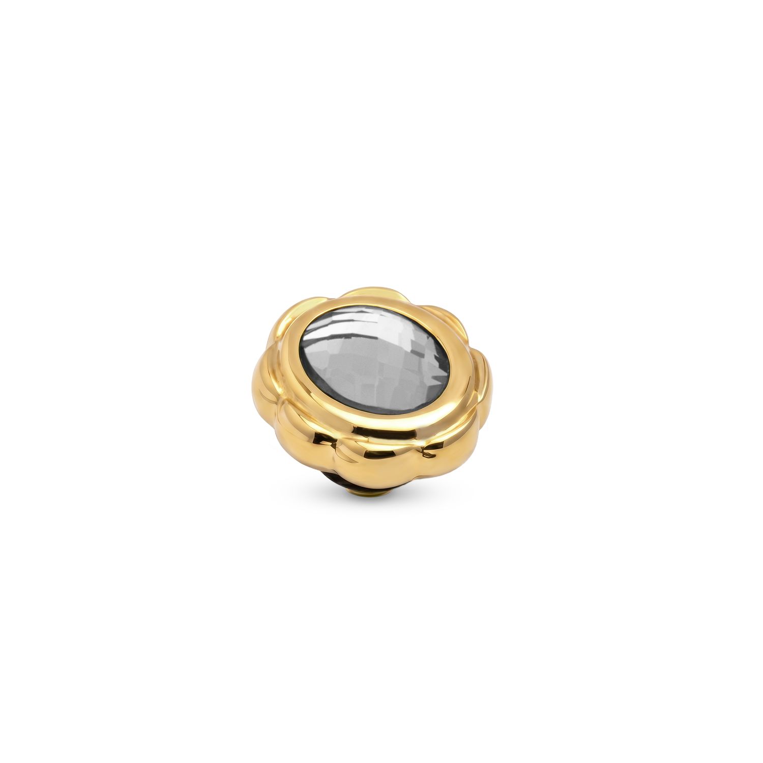 Twisted Poppy, Kleur metaal: Goud, Kleur steen: Crystal