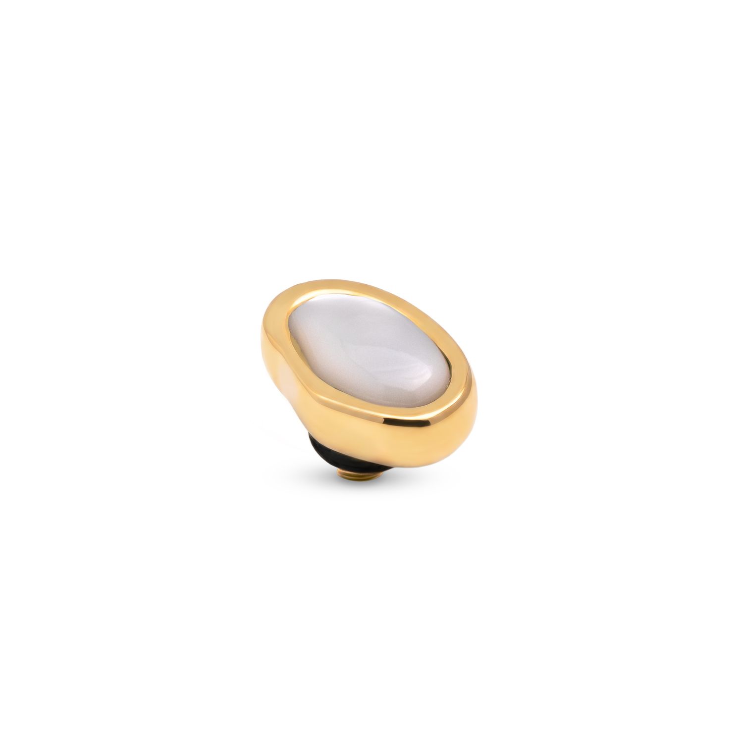 Twisted Gem Pebble, Kleur metaal: Goud, Kleur steen: White Shell