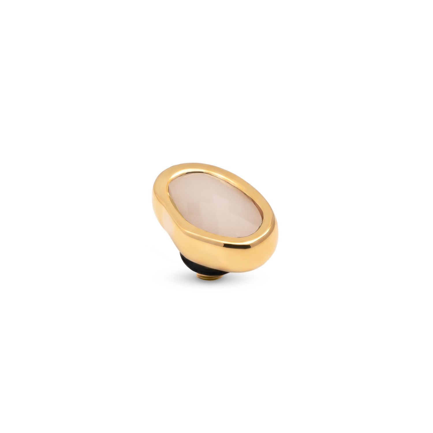 Twisted Pebble, Kleur metaal: Goud, Kleur steen: Cream