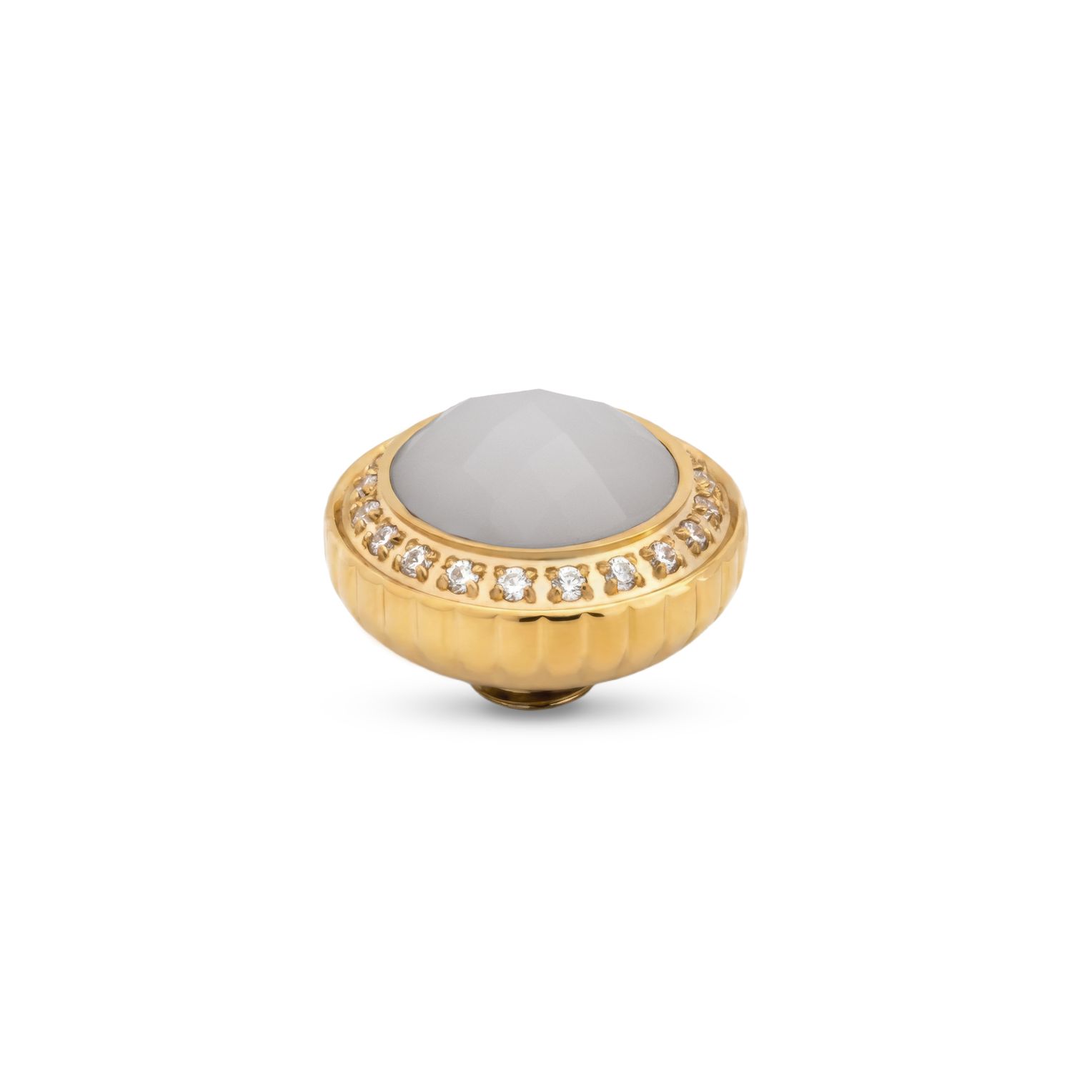 Vivid Circle Glow, Kleur metaal: Goudkleur, Kleur steen: Cream