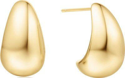 Vogue Maven Gold Bold Dome Hoop Earrings