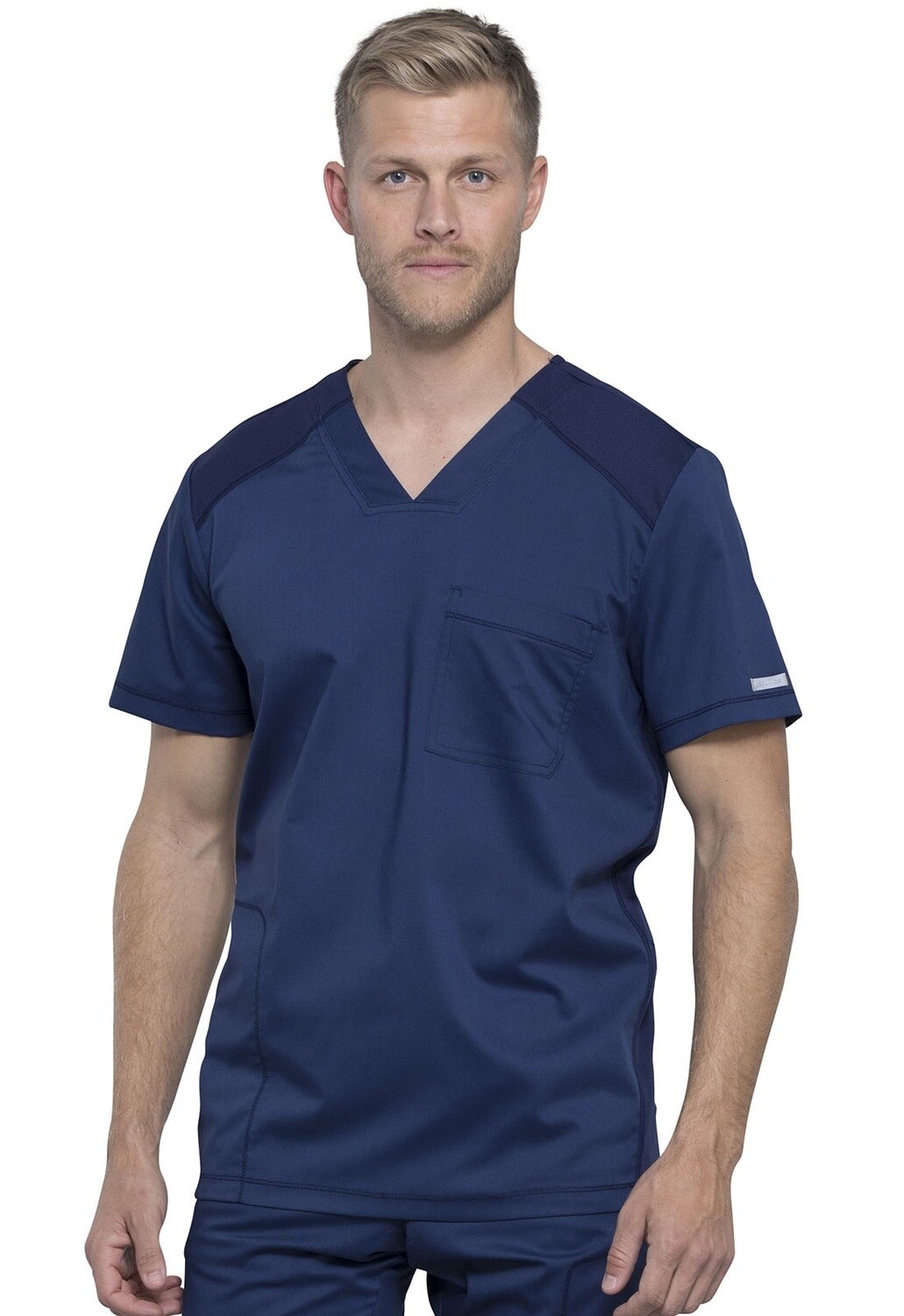 Men&#39;s V-Neck Solid Scrub Top
