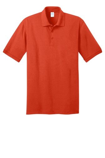 Adult Port &amp; Company® Core Blend Jersey Knit Polo, COLOR: ORANGE, Size: S