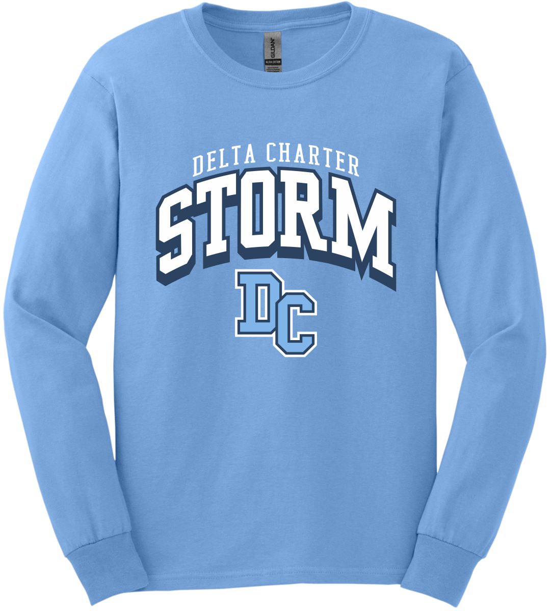 DELTA CHARTER STORM LONGSLEEVE, COLOR: CAROLINA BLUE, Size: YXS