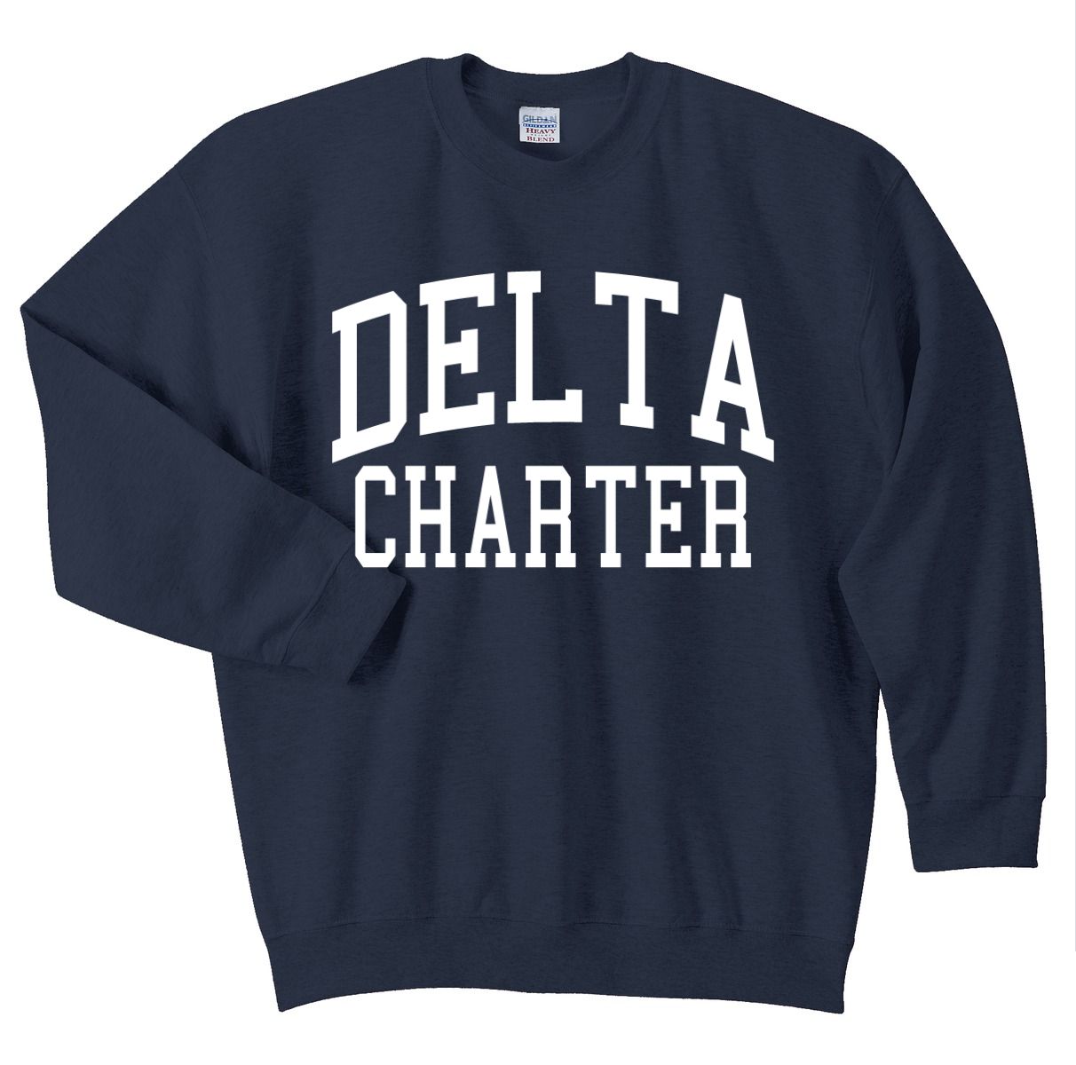 Delta Charter Crewneck Sweatshirt, Size: YXS
