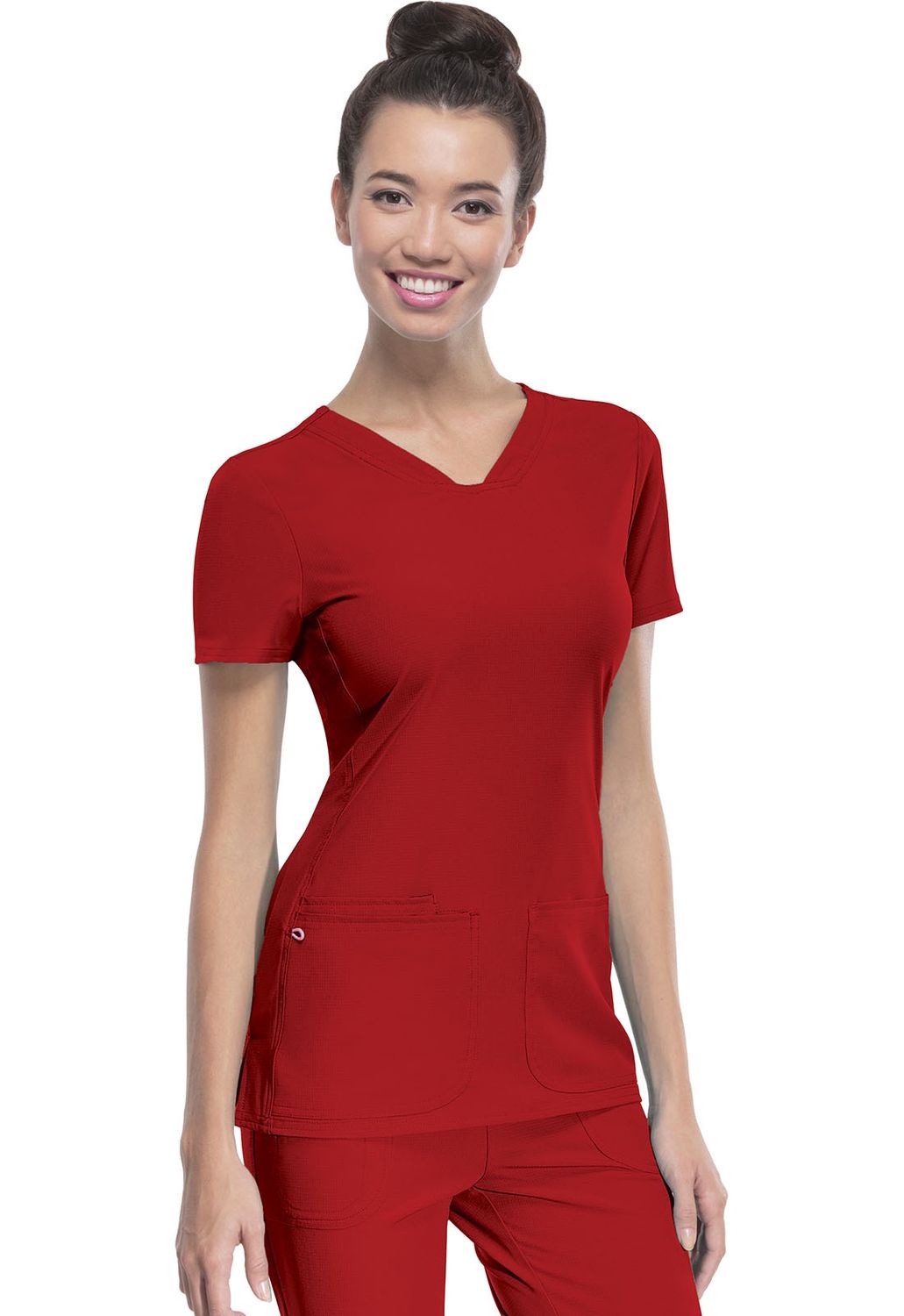 HEARTSOUL V-NECK TOP, Colour: RED, Size: XXS
