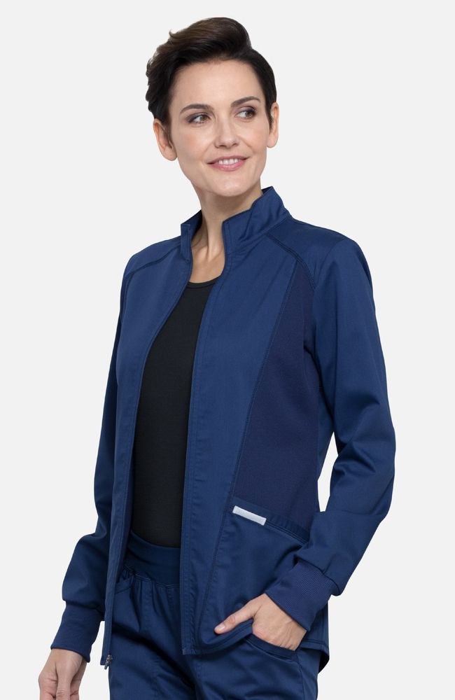 Women&#39;s Hi-Low Solid Scrub Jacket