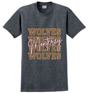 Monterey Wolves Wolves Wolves  | T-shirt, COLOR: CHARCOAL, Size: YXS