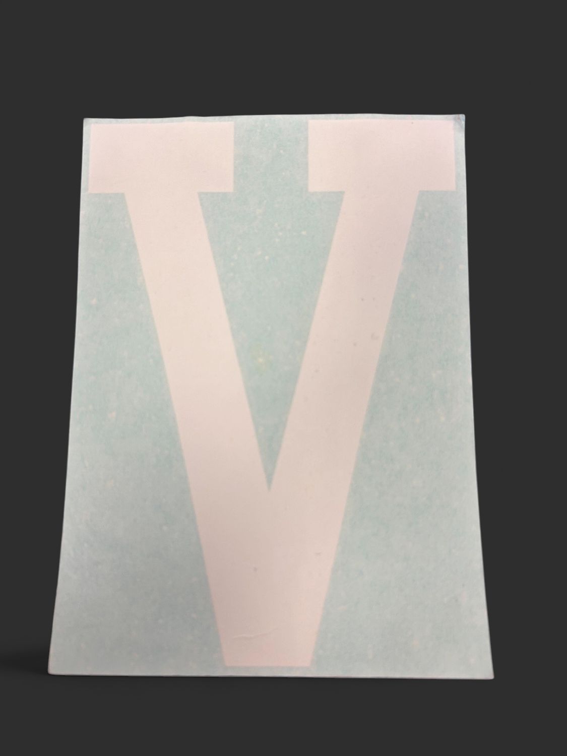 MEDIUM WHITE VIDALIA VIKING "V" Decal