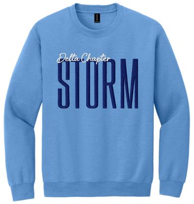 Delta Charter Storm Embroidery Crew Neck Sweatshirt