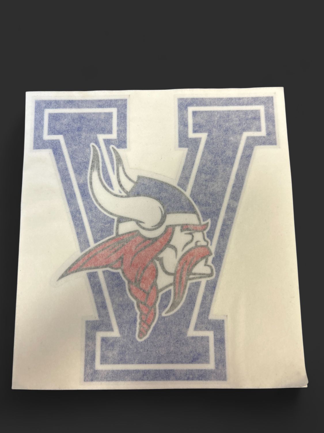 Vidalia "V" Symbol with Viking Head Decal