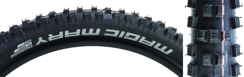 Schwalbe Magic Mary Tire - 27.5 x 2.6, Tubeless, Folding, Black, Evolution Line, Super Gravity, Addix Soft