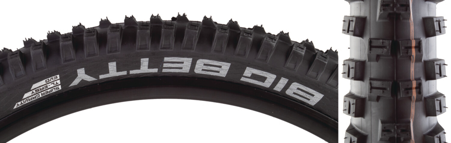 Schwalbe Big Betty Tire - 29 x 2.4&quot;, Tubeless, Folding, Black, Evolution Line, Addix Soft, Super Gravity  (