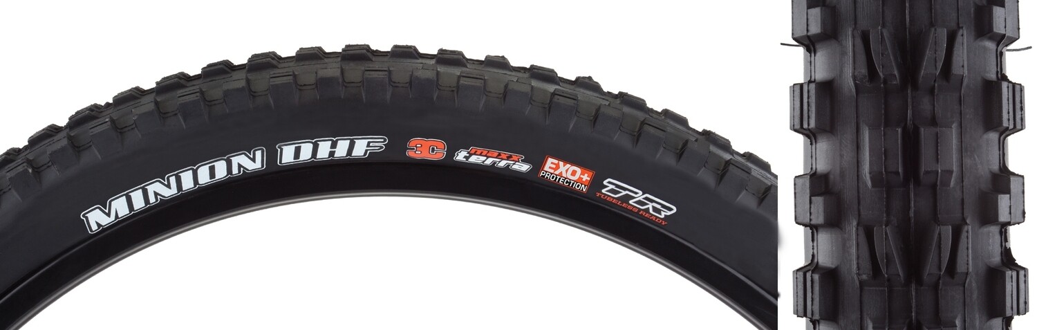 Maxxis Minion DHF Tire - 27.5 x 2.6, Tubeless, Folding, Black, 3C Maxx Terra, EXO+