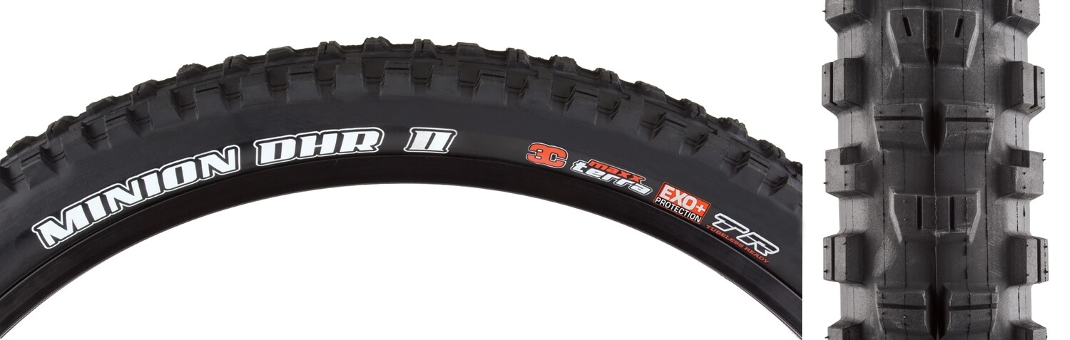 Maxxis Minion DHR II Tire - 27.5 x 2.4, Tubeless, Folding, Black, 3C Grip, EXO+, Wide Trail