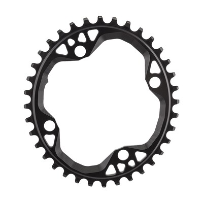 absoluteBLACK Oval Narrow-Wide 4Bolt Chainring - 104mm BCD, 36T, Black