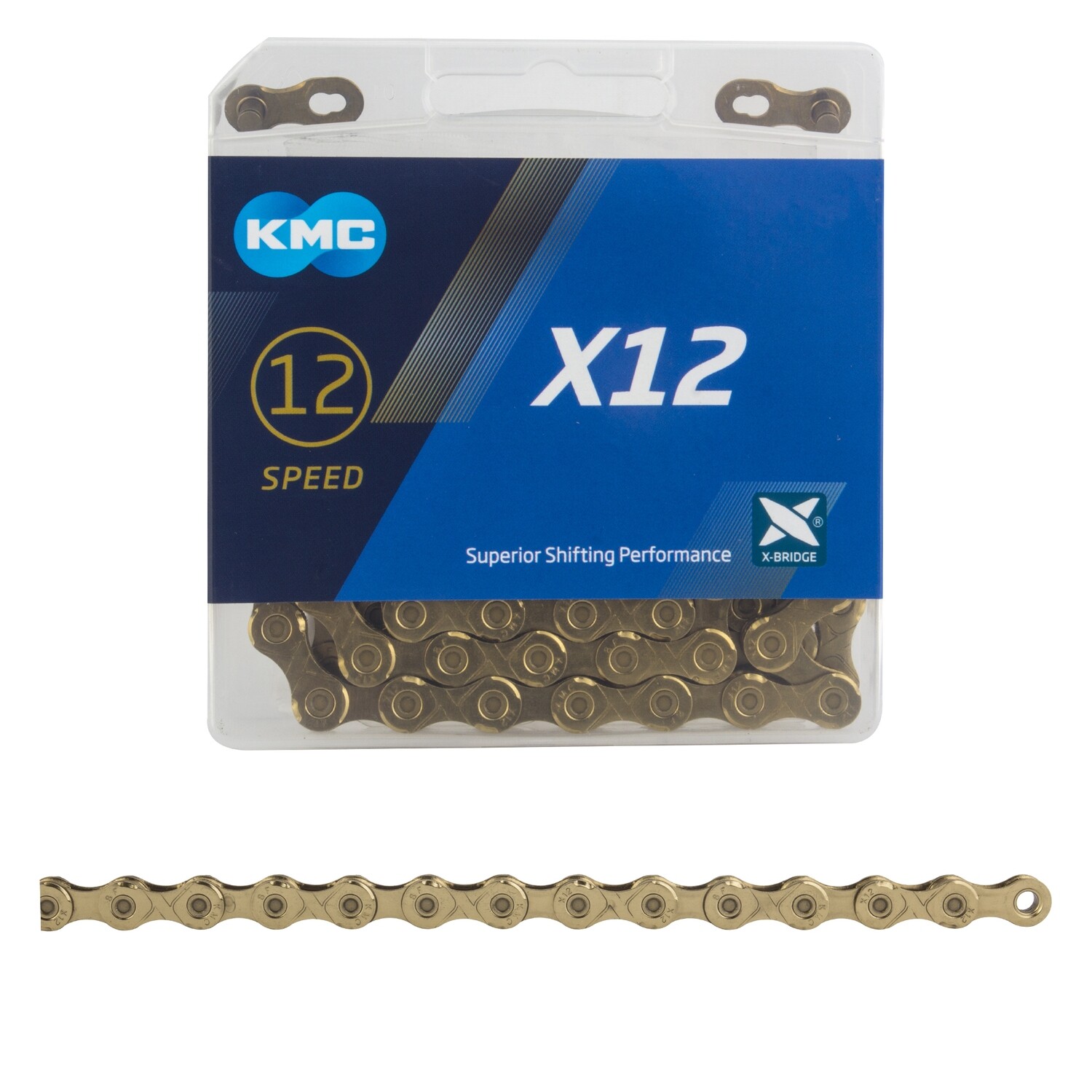 KMC Chain X12 126 Links Gold