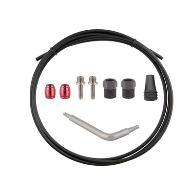 SRAM Force and Red AXS Hydraulic Line Kit - 2 Hose Barb, 2 Compression Nuts, 1 Torx Tool, 1 Boot, 2 Olives, 2000mm