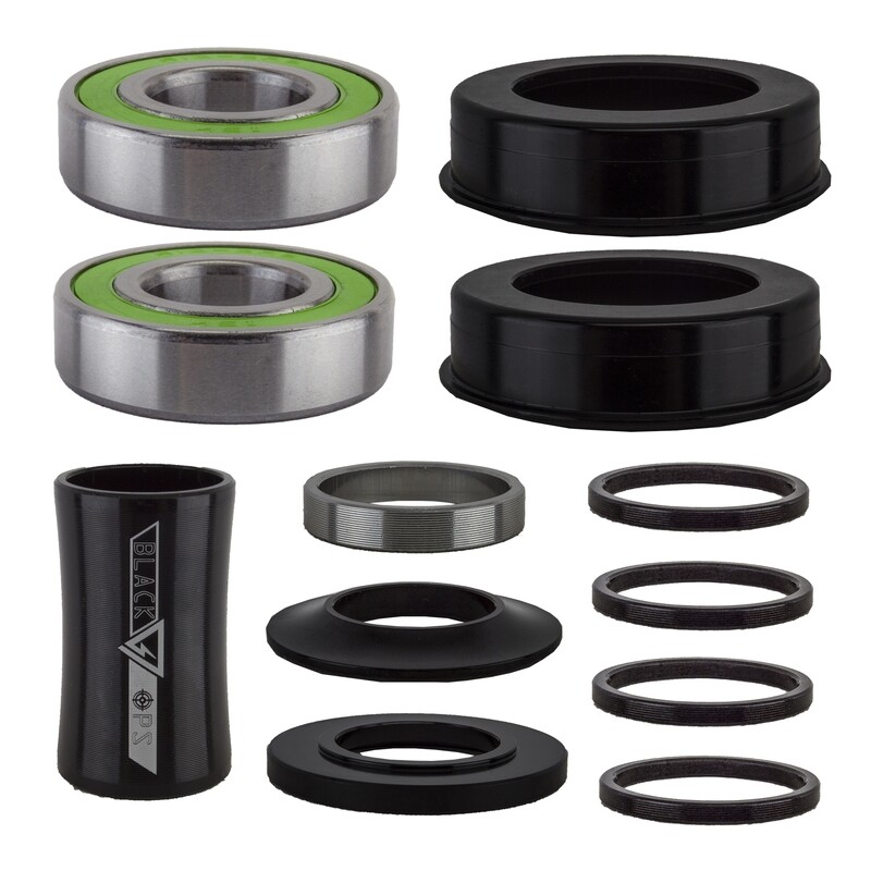 Black Ops Mid/USA Dualie Bottom Bracket - 19mm, Black