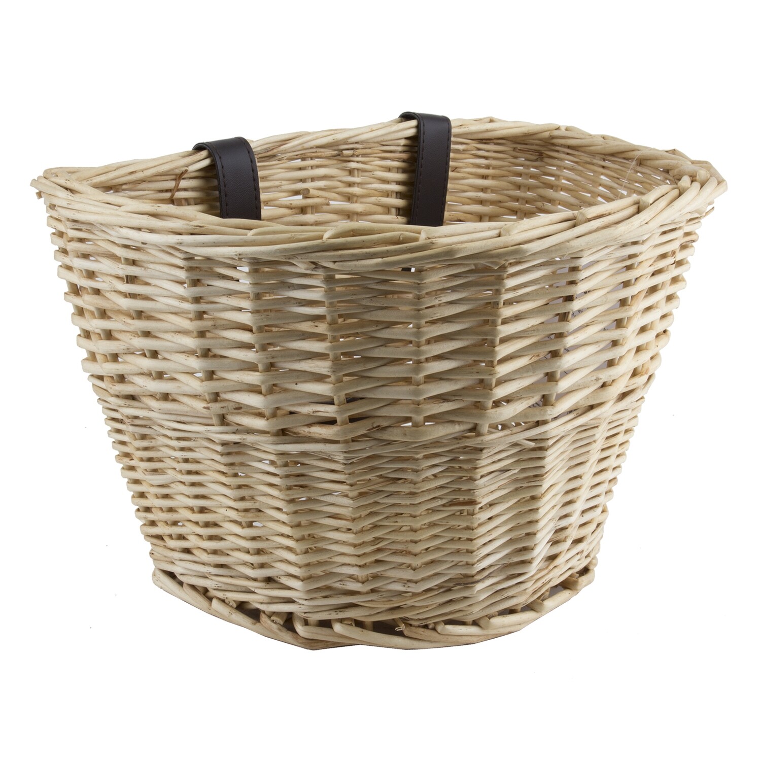 Sunlite Classic Willow Front Basket - Strap-On, Natural, 14&quot;x10&quot;x8.5&quot;