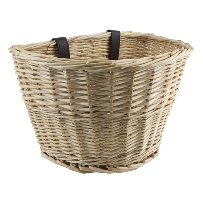 SUNLITE Classic Willow Front Basket - Strap-On, Natural, 14&quot;x10&quot;x8.5&quot;
