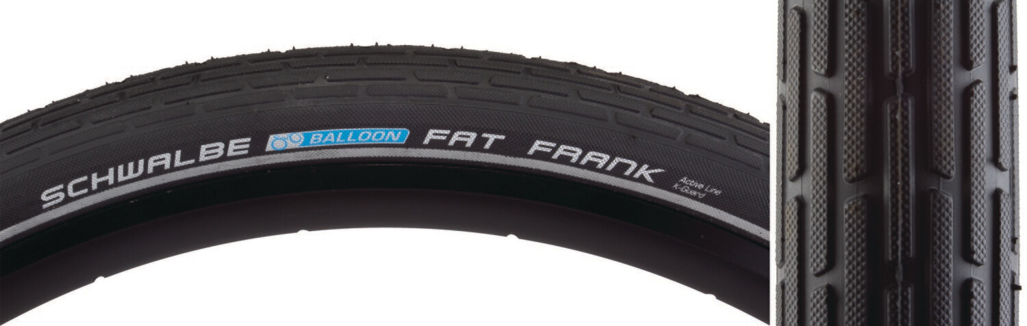 Schwalbe Fat Frank Tire - 29 x 2, Clincher, Wire, Active Line, K-Guard, Liteskin, Black/Reflective