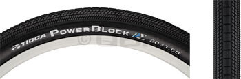 Tioga PowerBlock Tire - 20 x 1.4, Clincher, Steel, Black, 60tpi